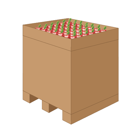 Présentoir de pommes